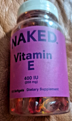Naked Vitamin E 400 IU   w/ Mixed Tocopherols - 100 Softgels - Antioxidant
