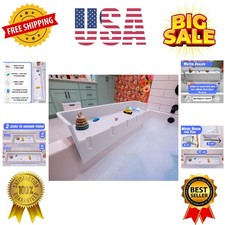 Bathtub Splash Guard  Bath Shelf for Kids   Toddler Bath Tray, Bath Toys Sto...