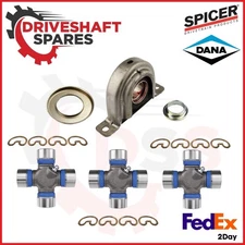 OEM DANA SPICER CARRIER BEARING and 3 U-JOINTS Kit FORD F250 F350 2WD DRIVESHAFT