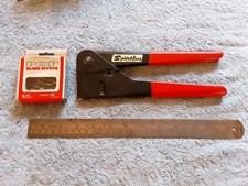 Spiralux pop rivet gun + 1/8" rivets + 12" 300mm steel rule sheet metal tools