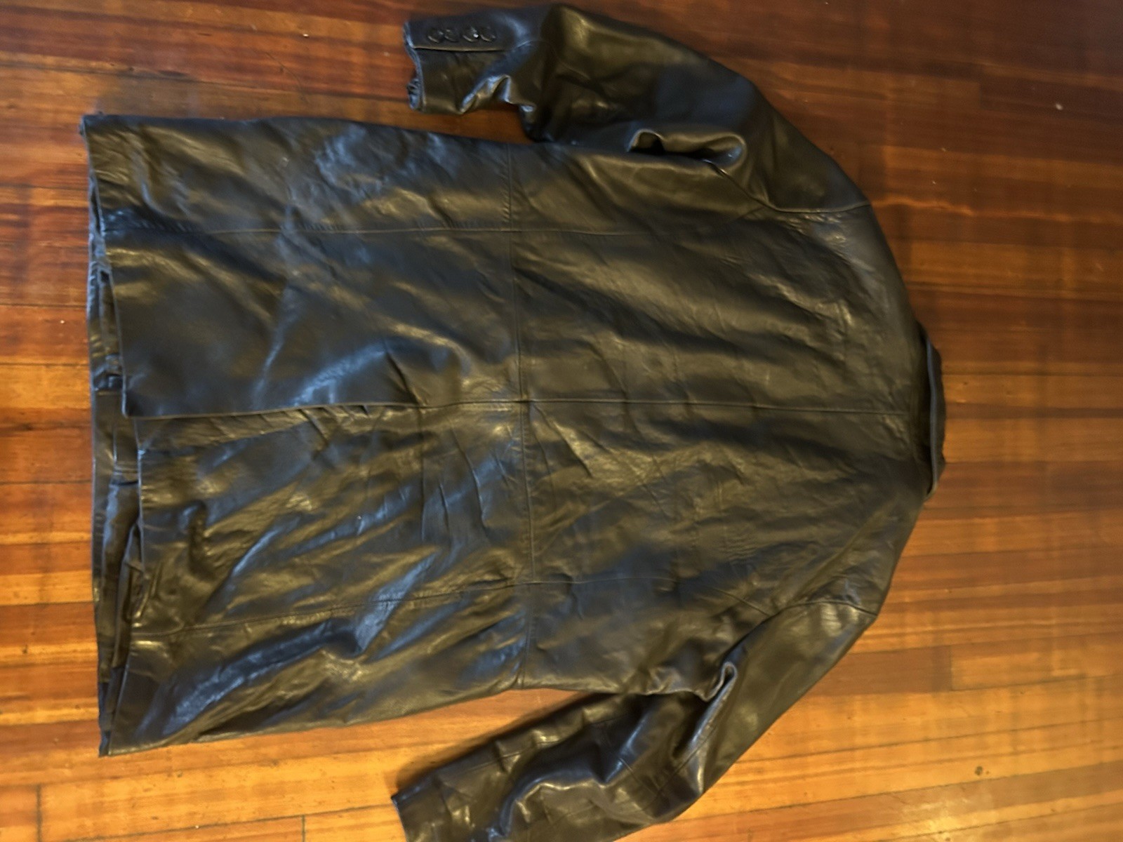 Calvin Klein leather jacket three button Multi po… - image 8