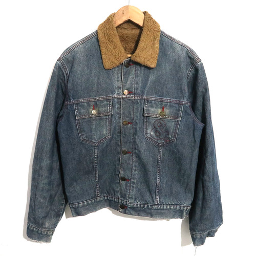 D&G, Dolce & Gabbana Denim Jacket Mens Size Small Medium Blue Sherpa D&G Vintage