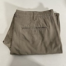 John Langford of London Mens Vintage Pleated Khaki Beige Pants Size 38 Good Worn