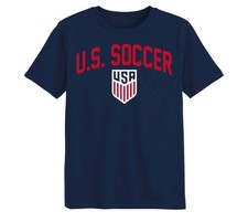 Officially Licensed USMNT USA Men's Navy Logo Soccer Tee 26 FIFA World Cup - L