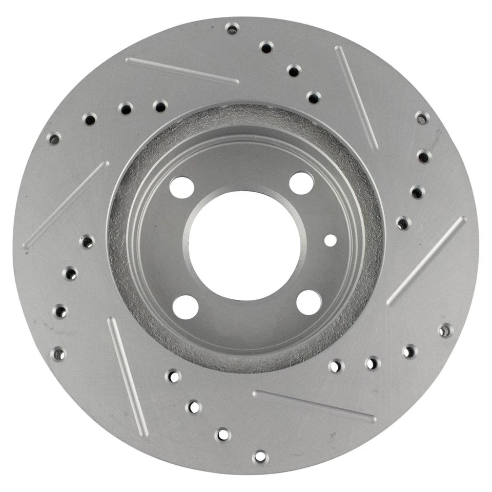 Performance Brake Rotor Drilled Slotted Front G-Coated Pair for VW - Image 3 of 4