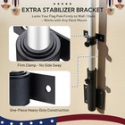 AplusChoice Vertical Wall Mount Flagpole Brackets Reinforced Metal Mount Black — photo 4