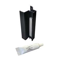 Slip-on Pull Handle for Frameless Shower Doors 3/16" 1/4" Thick Matte Black