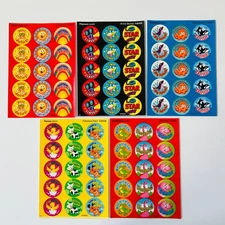 TREND Scratch n Sniff Scented Sticker LOT Blueberry Popcorn Honey Strawberry NEW