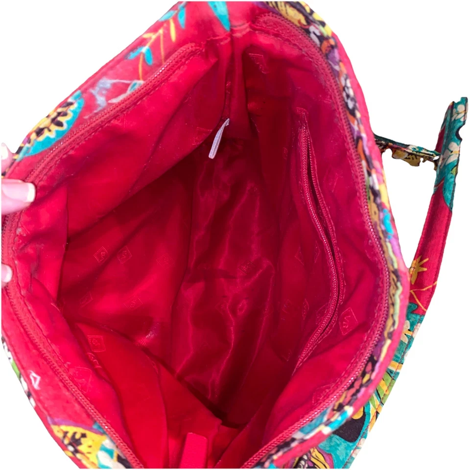 Vera Bradley Hipster Rumba Bandolera Bolso de Hombro Cartera Rojo Floral Tropical Foto 4 de 4