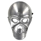 Steel Armor Skull Face Mask LARP Costume Halloween Stage Prop Functional