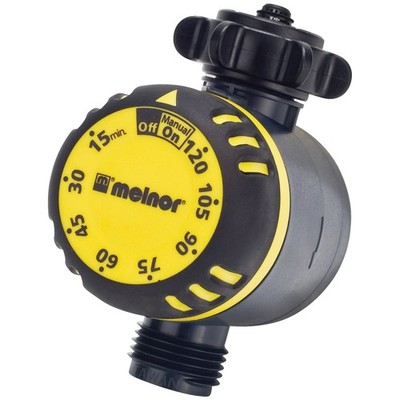 Melnor Mechanical Daily Water Timer for Outdoor Garden Standard, Black/Yellow 
