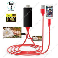HDMI Mirroring AV Cable Phone to TV HDTV Adapter 1080P for iPhone14 13 12 11 XR