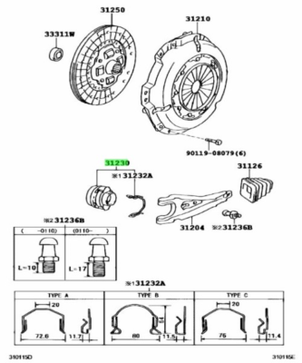 TOYOTA DYNA TOYOACE Tacoma Bearing Clutch Release Genuine JDM OEM