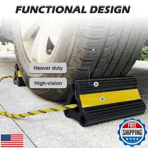 Wheel Chocks for RV Trailer Travel Camper Truck Car, Sturdy Heavy Duty Simple - Picture 4 of 5