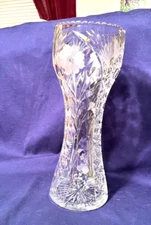 Large Late ABP Cut Glass 14" Center Table Flower Vase
