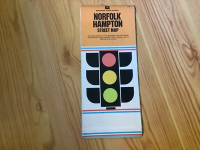 Vintage 1980 Census Gousha Norfolk Hampton Street Map