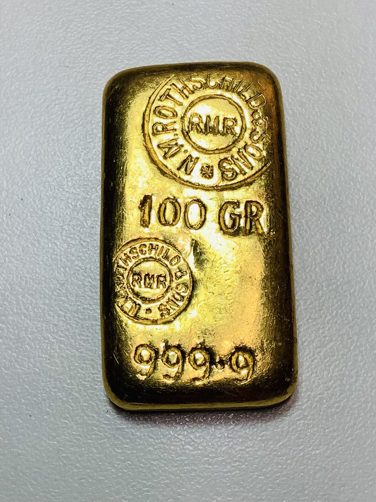 VINTAGE Rothschild & Sons 100 Grams Gold Bar eBay