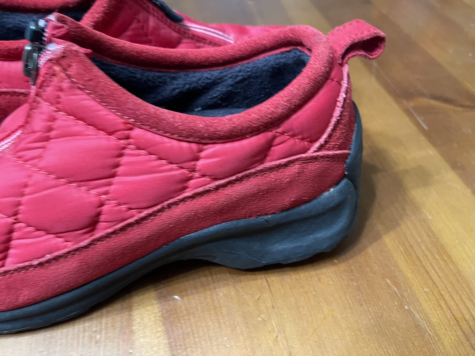 Lands End Weatherfield Slip Zip Womens Size 6.5 B Quilted Hiking Casual