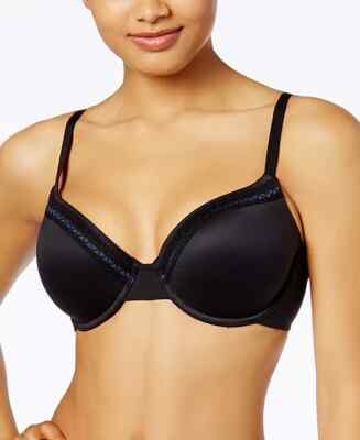 WACOAL 853213 PERFECT PRIMER Convertible Contour UW Bra  ~ BLACK ~ 34D ~ NWT $68