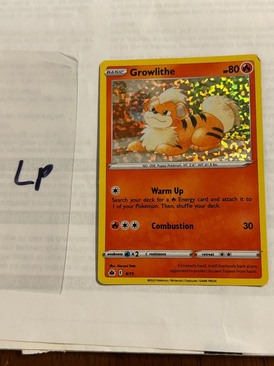 Growlithe Holo 4/15 Mcdonalds 2022 - Pokemon Card - LP | eBay