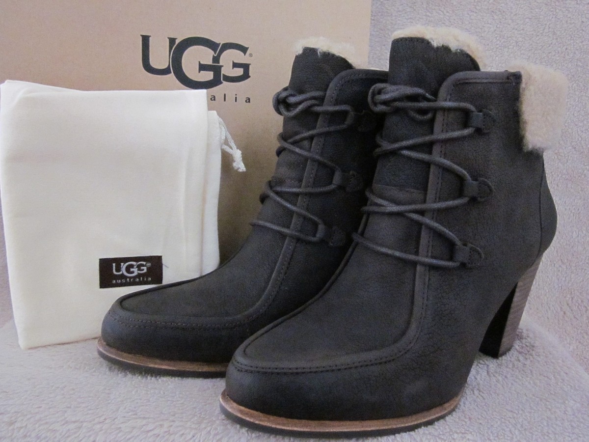 UGG Australia Analise 1008741 Brown Lodge Leather Boots Shoes US EUR 40  NWB - Main Image