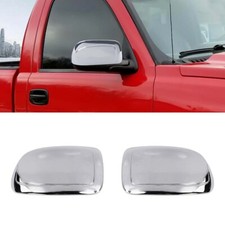 Chrome Side Half Mirror Covers Cap Trim Decor For 1999-06 Chevy Silverado Sierra Chrome Side Half Mirror Covers Cap Trim Decor For 1999-06 Chevy Silverado Sierra