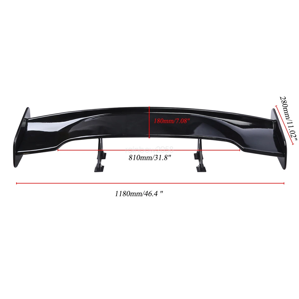 Black 46" Rear Trunk GT Racing Spoiler Tail Wing For Pontiac Grand Am GT Foto 2 de 4