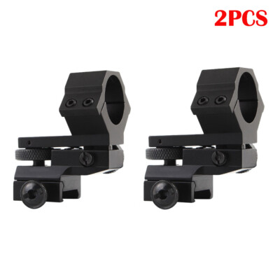 2X 25.4mm Ring Flashlight Scope Mount Adjust Elevation Windage For 20mm Rail  m