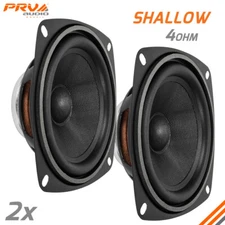 2x PRV 4″ Full Range Speaker 4MR60-NDY-4 PRO Neo Midrange 4 Ohm 120w Package