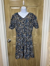 Michael Kors Womens Chambray Floral Dress Size Large