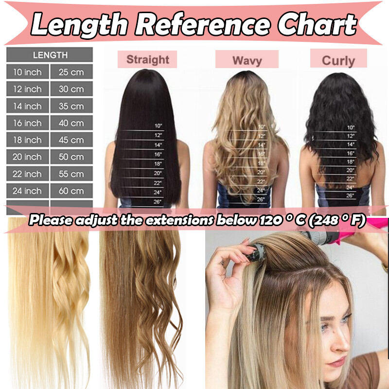 Tape In Thick Real Remy Human Hair Extensions HIGHLIGHT Full Head Skin