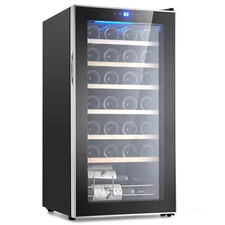14/18/28 Bottle Wine Refrigerator Freestanding Wine Fridge Stainless Steel