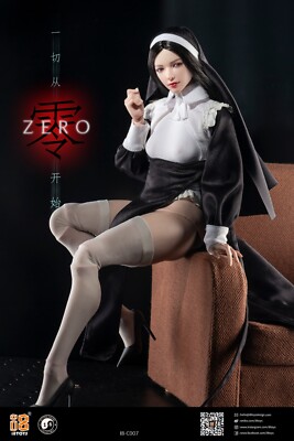 i8TOYS C007  1/6 Sexy Nun Sister Zero Costume & Movable Eyeball Head Sculpt Set