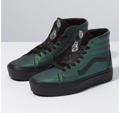 green platform vans
