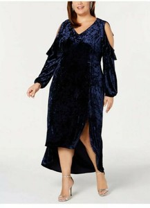 womens navy velvet dress