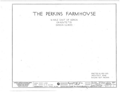 Perkins Farmhouse,Route 22,Genoa,De Kalb County,IL,Illinois,HABS,Dwelling,2