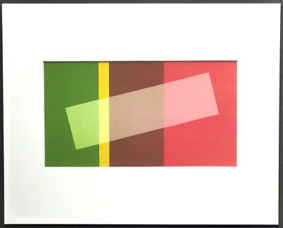 JOSEF ALBERS  Siebdruck-Serigraphie 1963 " FORM und FARBE " - Bild 1 von 2