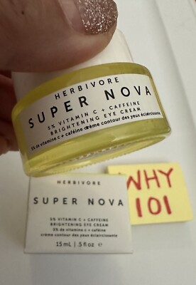 Herbivore SUPER NOVA 5% Vit-C + Caffeine Bright Eye Cream .5oz/15mL FULL SZ  $48