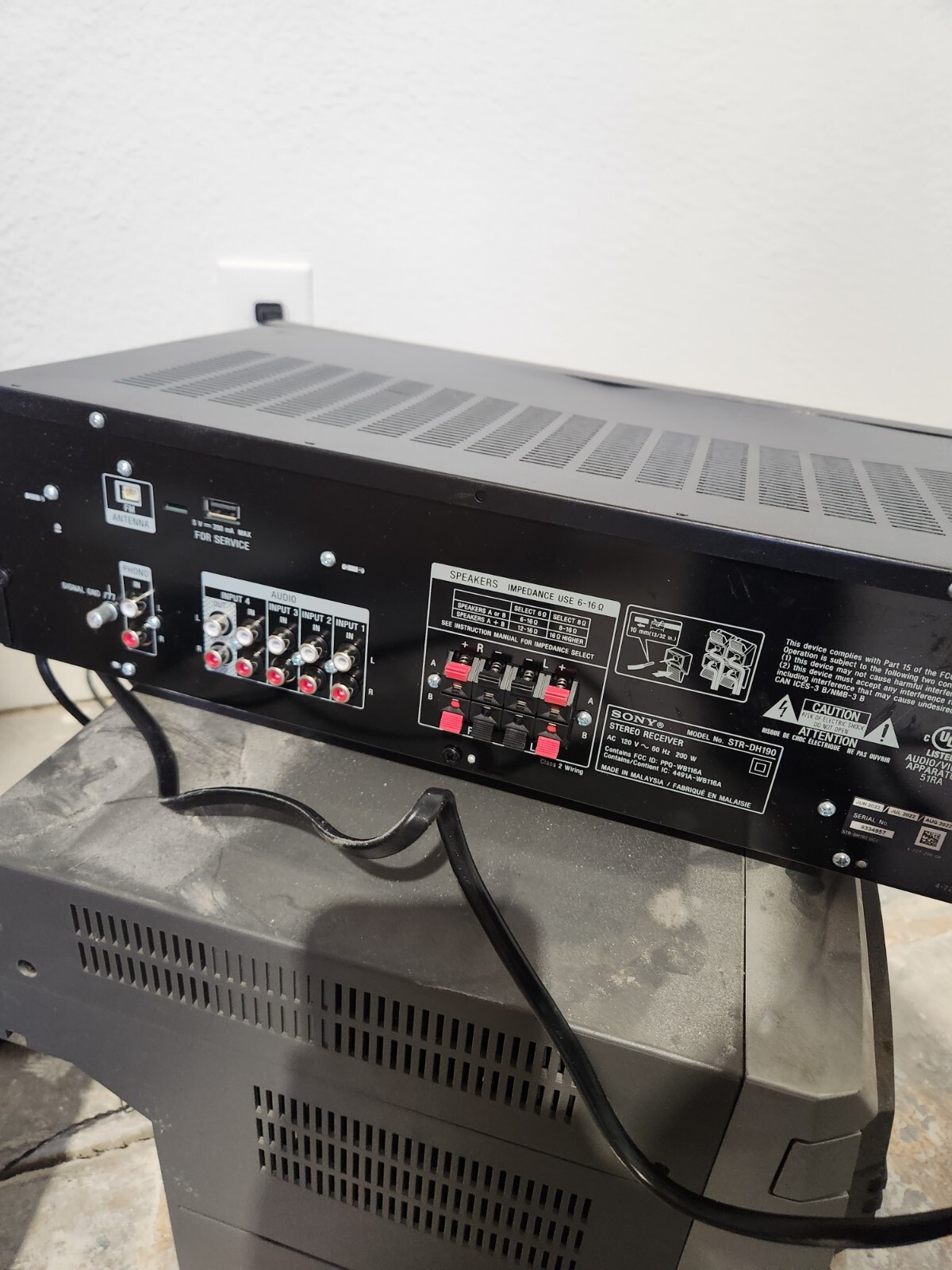 Sony STRDH190 6 Channel Stereo Receiver Black Handyman Special