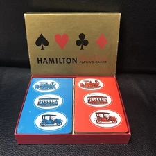Vintage Hamilton Playing Cards, 2 Decks In Original Box 