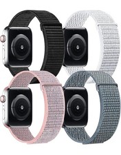 4Pack Style Nylon Watch Band Compatible W/Apple Watch bands 38/40/41 MM