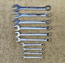 10 Snap-on Stubby Combination Wrench Set Oex Oex220b 1116 58 916 12 716 38