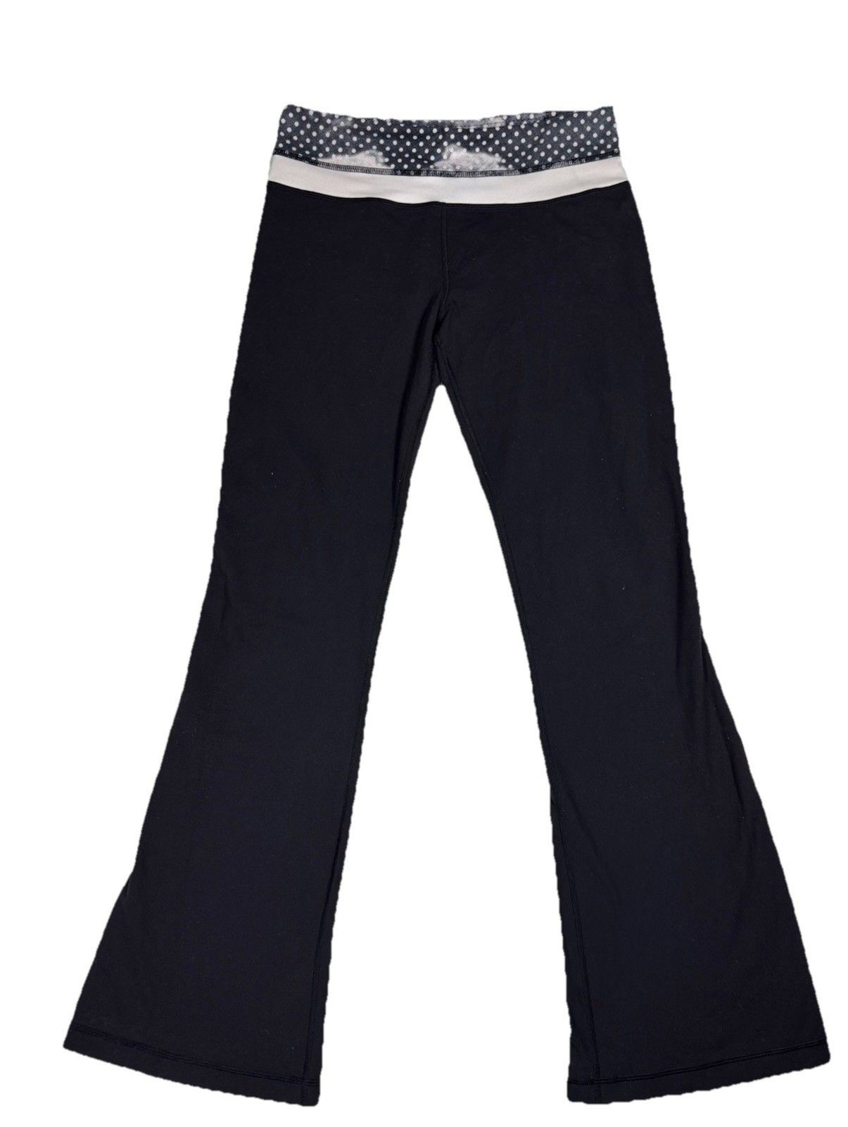 Lululemon Groove Pants Vintage Fold-Over Waist Black … - Gem