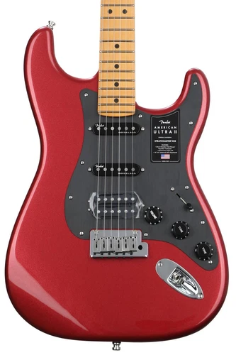Fender American Ultra II Stratocaster HSS Electric Guitar - Sinister Red, Maple