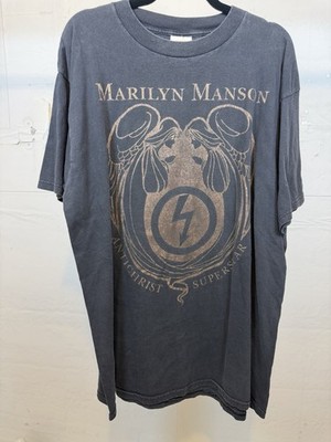 Vintage Marilyn Manson Shirt XL 1996 Antichrist Superstar Glitter