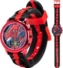 Accutime Spiderman Kids Digital LCD Wrist-Watch with Red, Green, and...