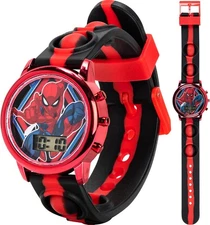Accutime  Spiderman Kids Digital LCD Wrist-Watch with Red, Green, and...