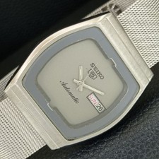 VINTAGE SEIKO 5 AUTOMATIC 6309A JAPAN MENS GREY COLOR DIAL WATCH a709901-1