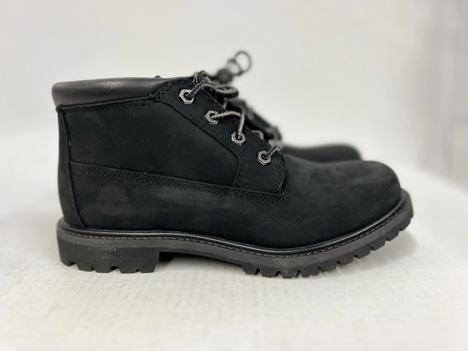Timberland Nellie stivaletti chukka da donna impermeabili in pelle neri 8 5 US