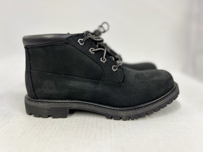 Timberland Nellie Women's Waterproof Leather Chukka Ankle Boots Black 8.5 US